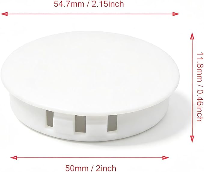 6 Pcs Plastic Hole Plug for Round Holes 2" Snap in Locking Hole Plugs Round - Image 2