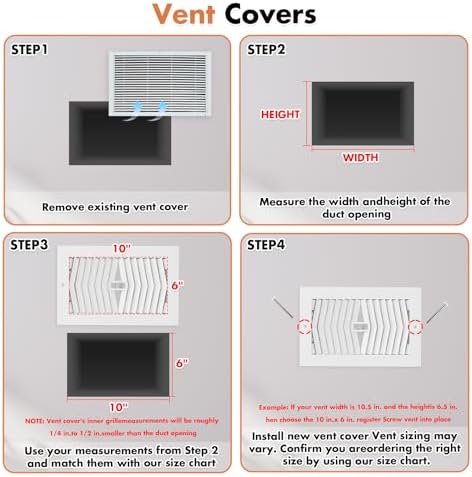2 Pack 10 x 6 Inch Air Vent Cover - Image 6