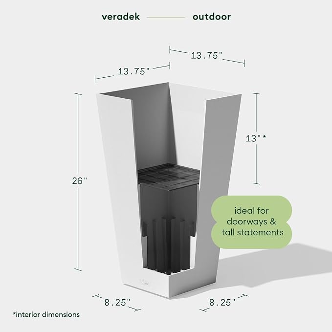 Veradek Pure Series Taper Planter & Drip Tray - Image 2