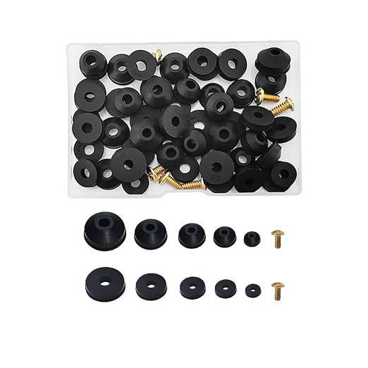 58 PCS Faucet Washers Assortment Kit, Flat & Beveled Rubber Faucet Washers | by Unknown
