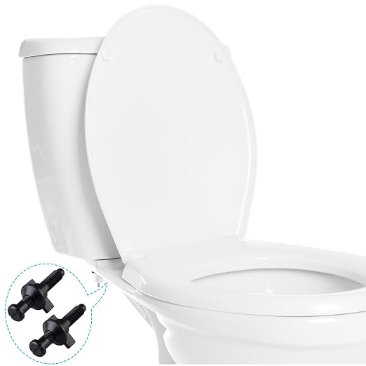Jetec 2 Pack Toilet Seat Screws Kit, Plastic Bolts Nuts & Washers - Image 3