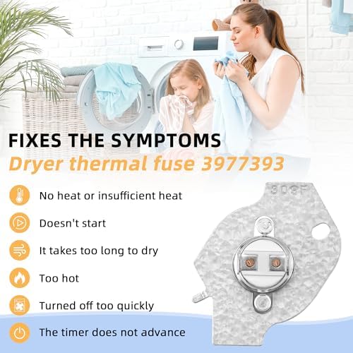 Thermal Fuse Dryer Replacement 3977393 fit - Image 4