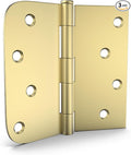 goldenwarm Pack of 3 4in Door Hinges Brushed Brass Gold Door Hinges Butt Hinges by goldenwarm