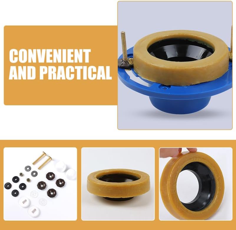 Toilet Flange with Wax Ring Toilet Wax Ring Replacement Kit Installation Kit - Image 7