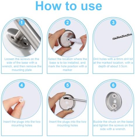 15pcs Towel Bar Replacement Parts Set kit, Shower Bathroom Towel Bar - Image 5