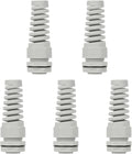 5Pcs NPT 3/4" IP68 Waterproof Cable Gland Flex Spiral Strain Relief Grey Nylon by LeMotech