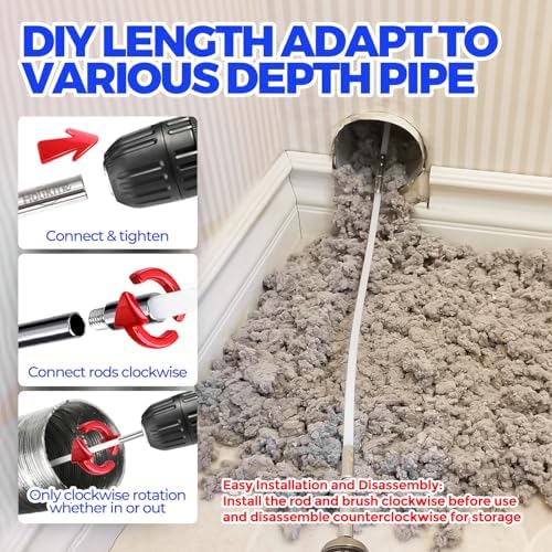 Holikme Dryer Vent Cleaner Kit - 32Ft Flexible Lint Brush - Image 3