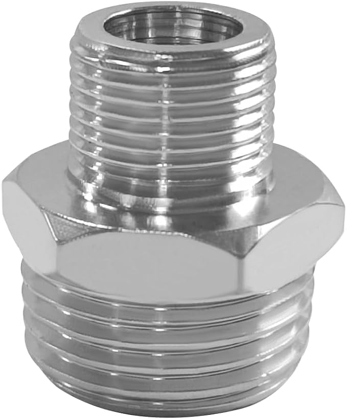 Joywayus 1/2 G Male to 3/8 Compression Male Thread Pipe Fitting, Nickel Plated - Image 6