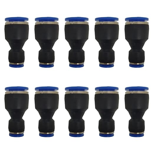 10mm OD x 6mm OD Pneumatic quick Connector Push to Connect fittings Straight by ROZESAZZ