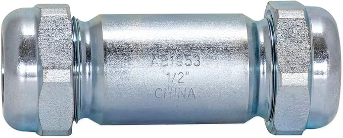 Eastman 3-7/8 Inch Long Pattern Compression Coupling, 1/2 Inch IPS, Galvanized - Image 2