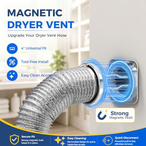 ALORAIR Magnetic Dryer Vent Connector Kit DV180, 4-Inch Quick Connect - Image 2