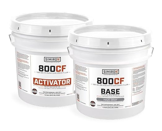 Concrete Repair Kit – 100% Solids Epoxy Crack Filler, 1:1 Mix, Fast-Setting by Simiron