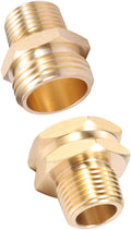 Garden Hose Adapter, 3/4"GHT Male x 1/2" NPT Male Connector by ZKZX