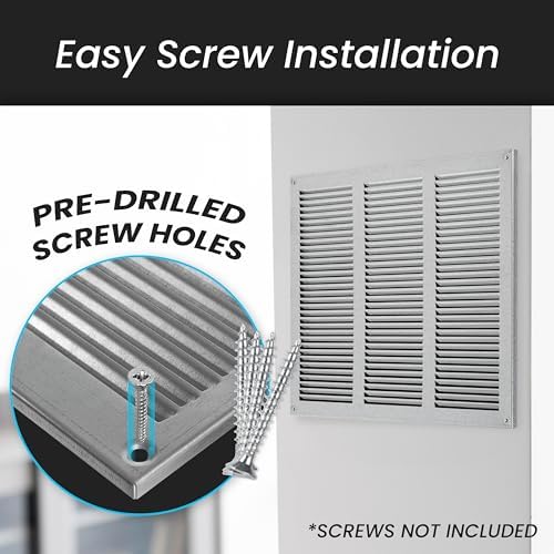 Repa Market Air Vent Cover 16x16 Inch Galvanized Steel Louvered Grill Cover - Image 5