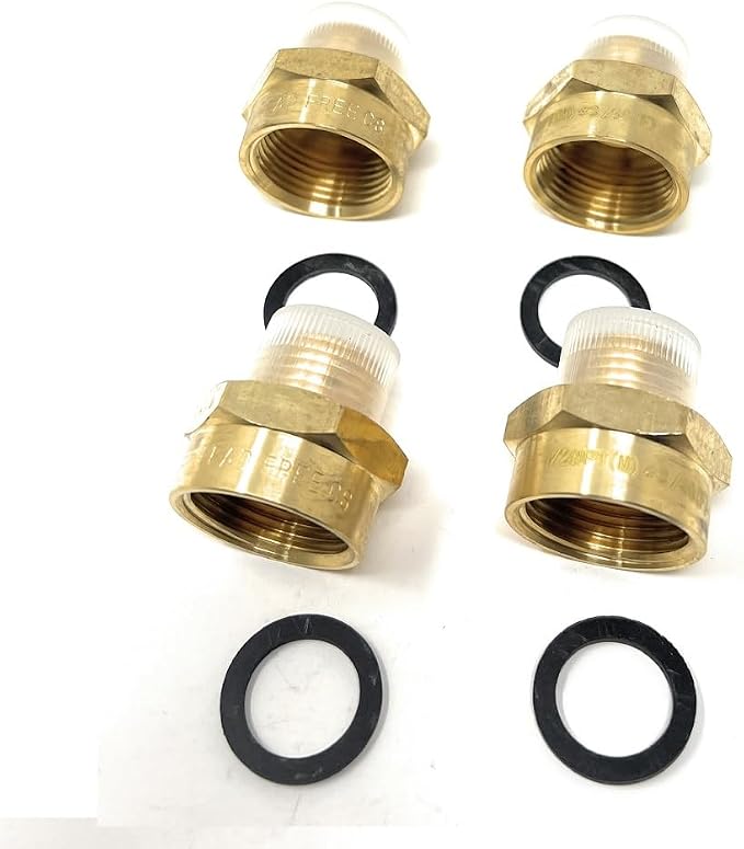 Cascada 3/4" G Thread Female to 1/2" NPT Male Adapter | Brass Pipe Fitting - Image 4