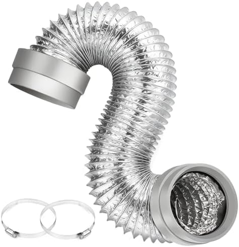 MATEWORK 5FT Dryer Vent Hose 4 Inch, Heavy Duty Aluminum by MATEWORK
