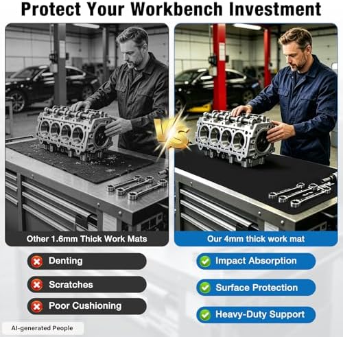 Workbench Mat 60"x24", 0.16" Thicken Anti-Slip Tool Box Top Mat - Image 2