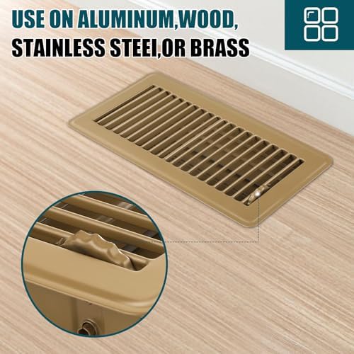 VOISEN Floor Register 4x10, 10 Pack Brown Floor Register Vents - Image 2