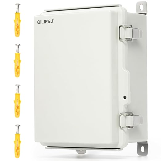 QILIPSU UL94-V0 Outdoor Electrical Box 8.3"x6.3"x3.9" Waterproof Junction Box by QILIPSU