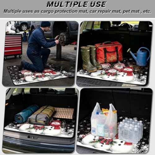 Black Snowman Universal Car Trunk Mat - Image 3