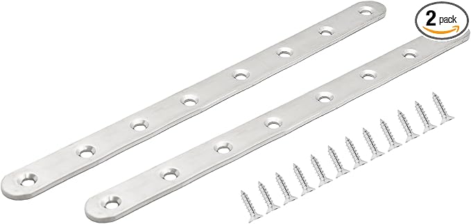 9.6 Inch Stainless Steel Straight Brace, Flat Straight Support, Repair Fixed by AUXBC
