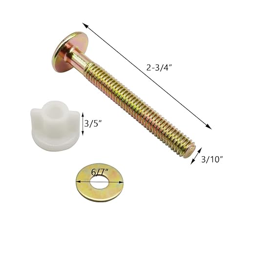 Universal Heavy Duty Toilet Seat Bolts Screws Set - Image 2