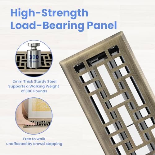 Howeall 4x12 Inches 4 Pack Heavy Duty Walkable Floor Register - Image 2