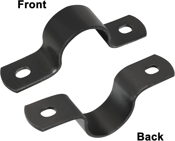 Jiozermi 20MM Black U-Tube Strap Clamp, Stainless Steel, Rigid Pipe Strap - Image 2