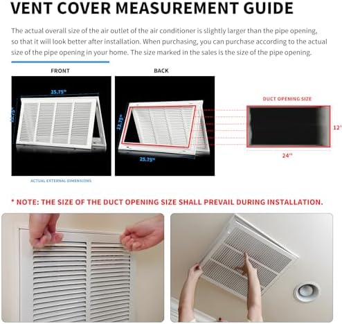 24×12 Return Air Grille Return Vent Cover - Image 6