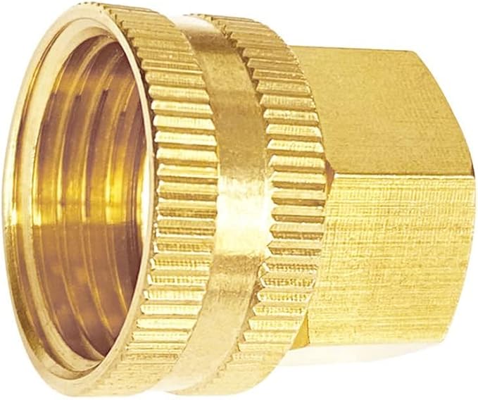 Joywayus 2PCS Brass Swivel Pipe Fitting 3/4" GHT x 3/8" NPT Double Female | - Image 6