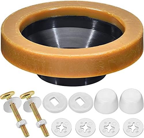 11 Pcs Toilet Wax Ring Kit Include Thick Flange Closet Bolts Bolt Caps and by Norme