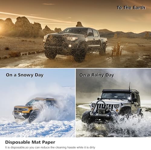 KAFEEK Disposable Paper Car Floor Mats, Temporary Cover, 16x20 Inch - Image 3