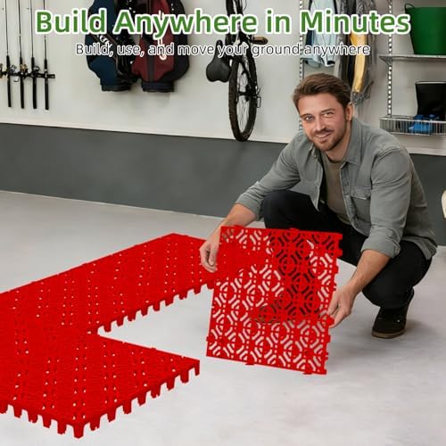 10 Pcs 15.7" x 15.7" Heavy Duty Ground Protection Mats, Interlocking Non-Slip - Image 6