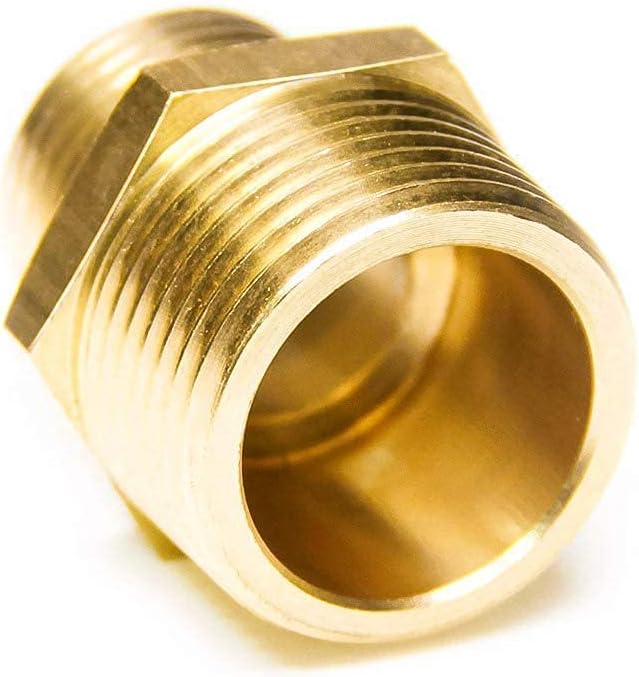 Joywayus 1/2" G Thread Male × 3/4" NPT Thread Male Brass Pipe Fitting Adapter - Image 5