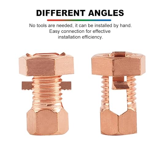 6PCS Split Bolt Connector Copper Grounding Clamps - Image 3