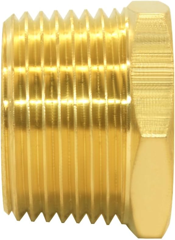 Joywayus 2Pcs Brass Reducing Hex Bushing 3/4" NPT Male to 1/2" NPT Female | - Image 5