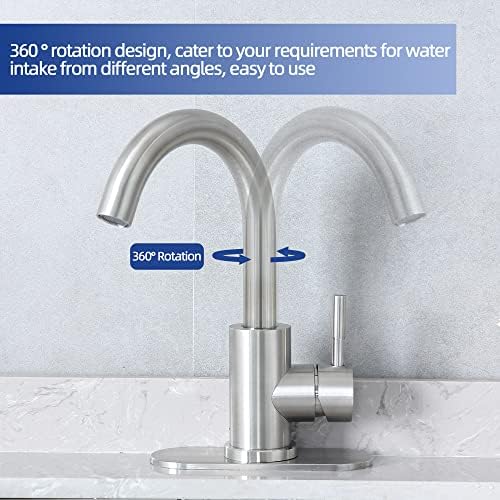 Brushed Nickel Bathroom Sink Faucet - Image 3