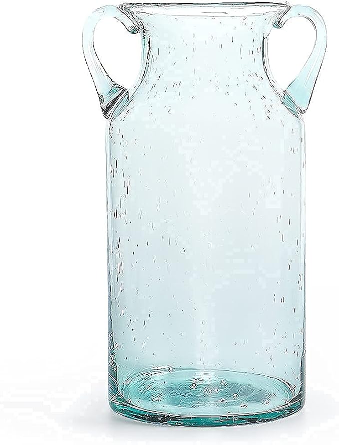 MDLUU Decorative Glass Vase 11" Tall, Bubble Air Flower Vase by MDLUU
