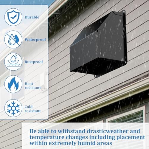 4 inch Dryer Vent Connector Kit, 90 Degree Dryer Vent Elbow, Dryer Wall Vent Cap - Image 7