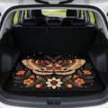 Moth Floral Universal Car Trunk Mat, Waterproof Cargo Liner by Mintulipy