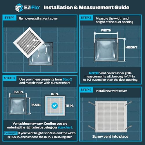 EZ-FLO 16 x 16 Inch Return Air Vent Cover - Image 3