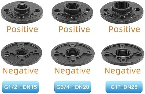 1/2" Heavy Duty Black Floor Flange, Home TZH 4 Pack Malleable iron Pipe Flange - Image 3