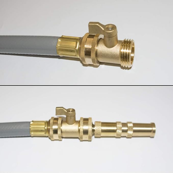 Heavy Duty Brass Shut Off Valve Brass Water Hose Valve Garden Hose Connector - Image 5