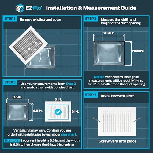 EZ-FLO 8 x 6 Inch Air Vent Cover - Image 3