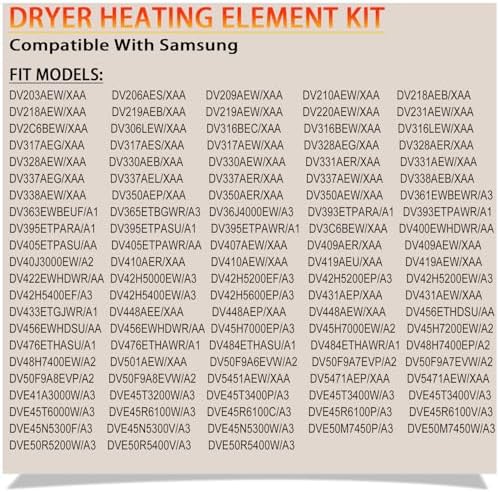 DV422EWHDWR/AA DV42H5200EF/A3 Dryer Heating Element Kit - Image 3