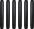 6 Pack 3/4" × 8" Pre-Cut Black Metal Pipe, Industrial Steel Fits Standard Three by GeilSpace