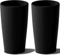 Set of 2 Round Tall Planters 22 Inch, Large Planter by snugniture