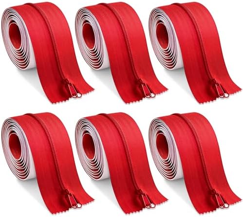 6 Rolls Heavy Duty Zipper for Dust Barriers, 7 ft x 3 Inch by Unknown