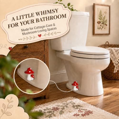 boeemi Ceramic Mushroom Toilet Bolt Covers, Tool-Free Install 2 Pack - Image 4
