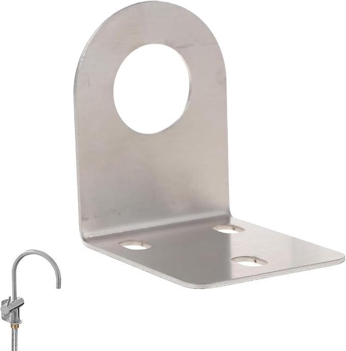 Angoily 1 Set Faucet Bracket, Wall Mounting Rack 1/2 Inch L Bracket Wrench Sink by Angoily